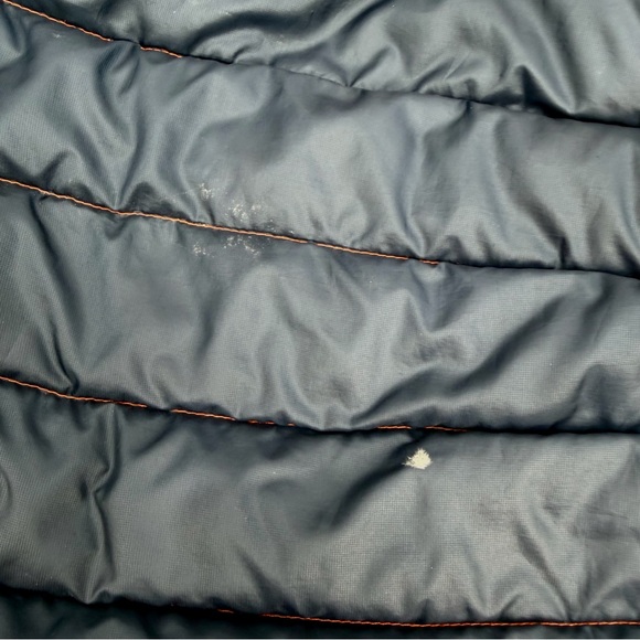 Patagonia Worn Wear Vest Mens XL Orange Down Sweater Full Zip 84622 STAINS - Picture 9 of 16